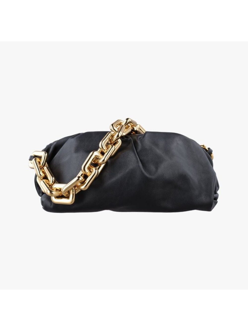 Bottega Veneta the Chain Pouch Black Lambskin